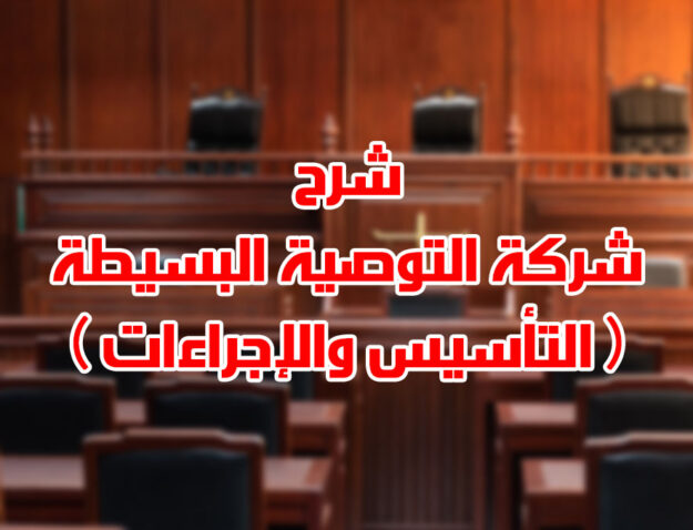 شرح شركة التوصية البسيطة ( التأسيس والإجراءات )