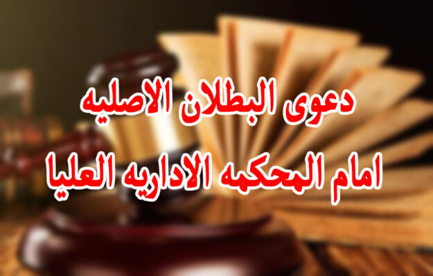 دعوى البطلان الاصليه امام المحكمه الاداريه العليا