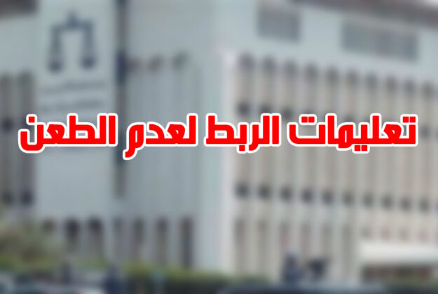 تعليمات الربط لعدم الطعن