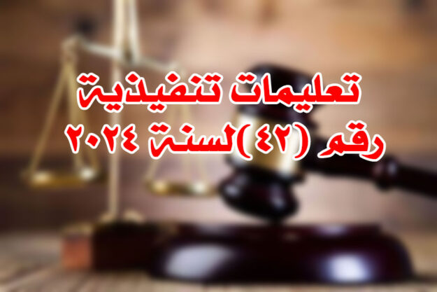 تعليمات تنفيذية رقم (42)لسنة 2024