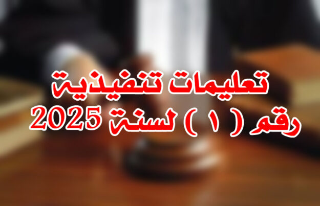 تعليمات تنفيذية رقم ( ١ ) لسنة 2025