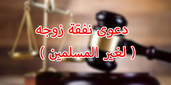 دعوى نفقة زوجه ( لغير المسلمين )