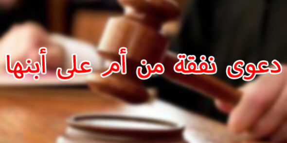 دعوى نفقة من أم على أبنها