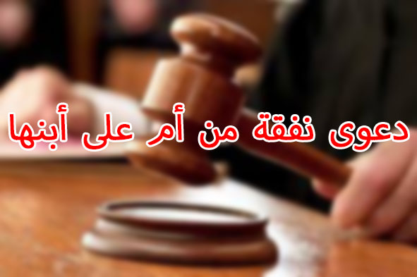 دعوى نفقة من أم على أبنها