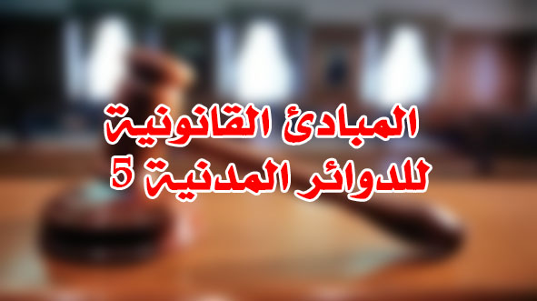 المبادئ القانونية للدوائر المدنية 5