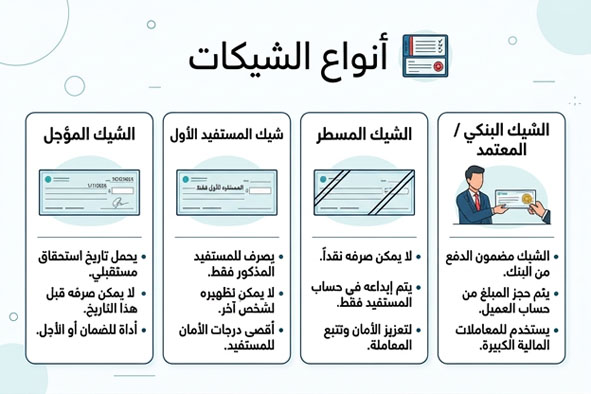 أنواع الشيكات