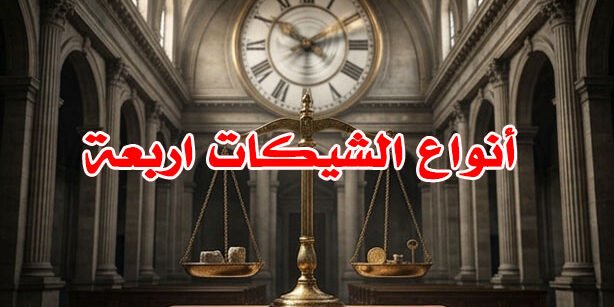 أنواع الشيكات اربعة