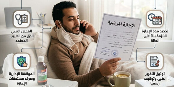 الاجازات المرضية وكيفية تحديدها