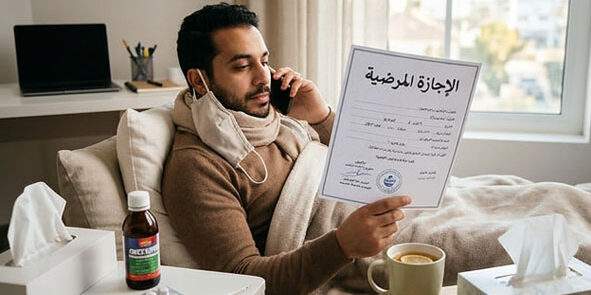 الاجازة المرضية