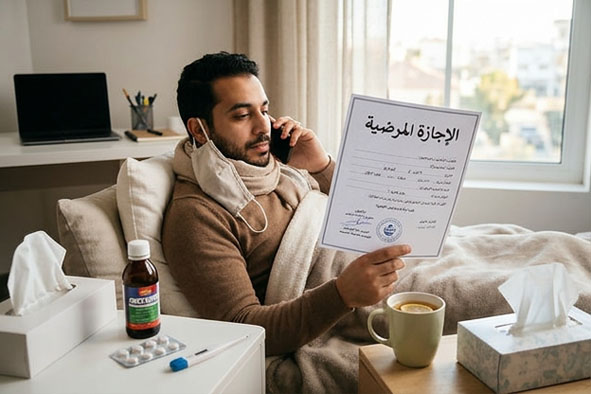 الاجازة المرضية