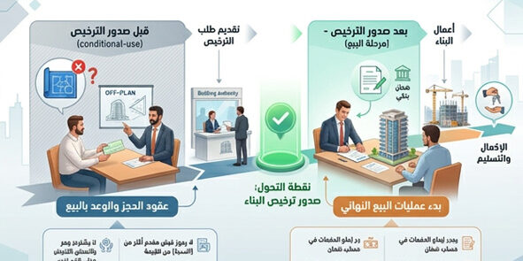 التعاقد قبل صدور ترخيص البناء
