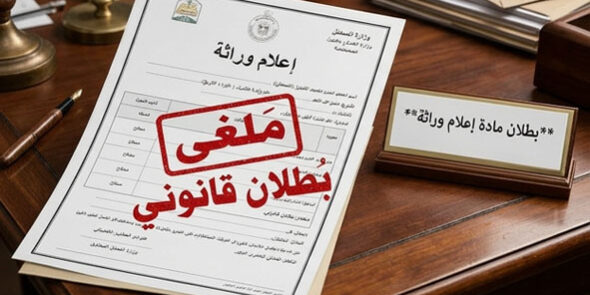 بطلان مادة اعلام وراثة