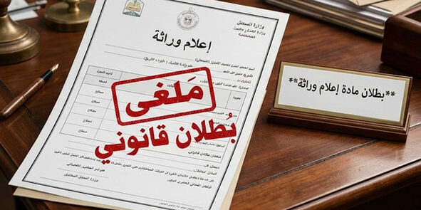 بطلان مادة اعلام وراثة