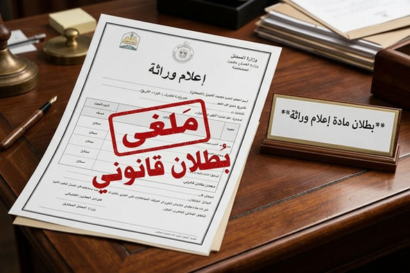 بطلان مادة اعلام وراثة