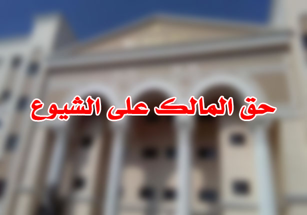 حق المالك على الشيوع