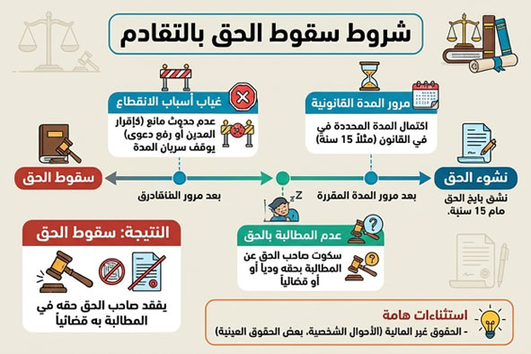 شرط سقوط الحق بالتقادم