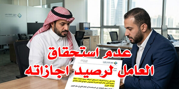 عدم استحقاق رصيد الاجازات