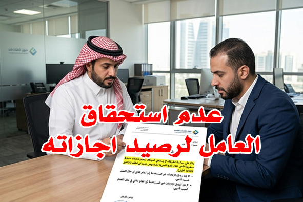 عدم استحقاق رصيد الاجازات