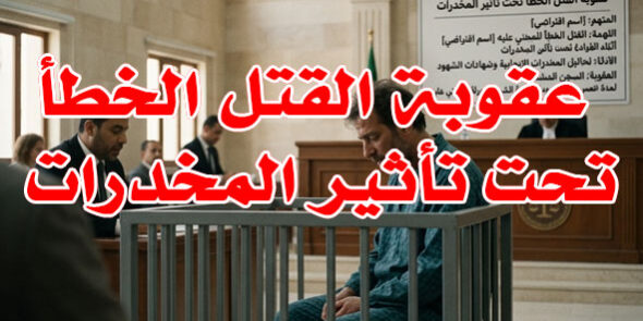 عقوبة القتل الخطأ تحت تأثير المخدرات