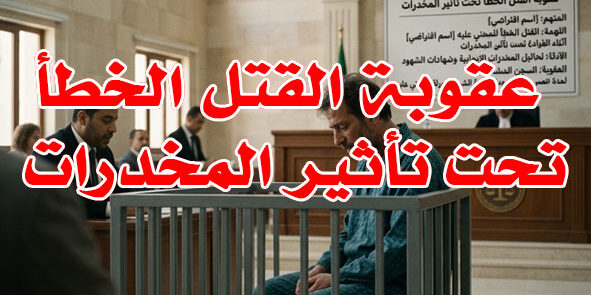 عقوبة القتل الخطأ تحت تأثير المخدرات