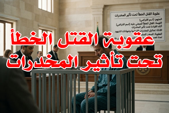 عقوبة القتل الخطأ تحت تأثير المخدرات