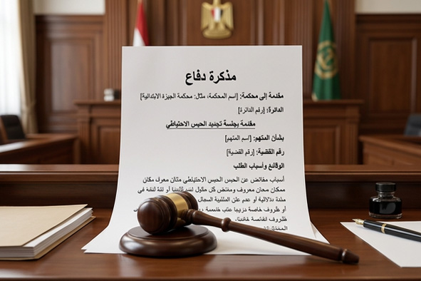 مذكرة دفاع تجديد الحبس الاحتياطي