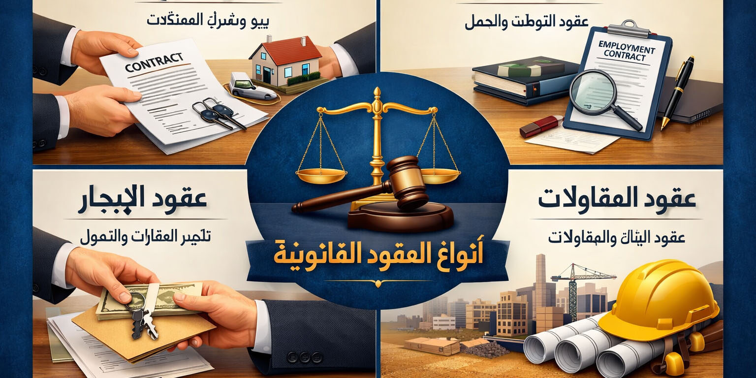 أنواع العقود القانونية
