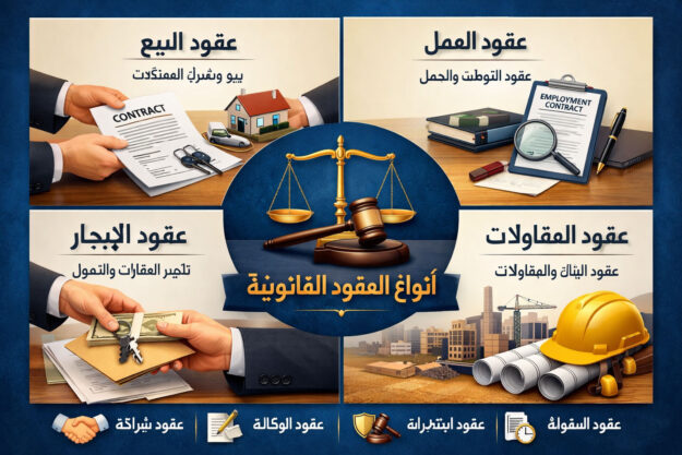أنواع العقود القانونية