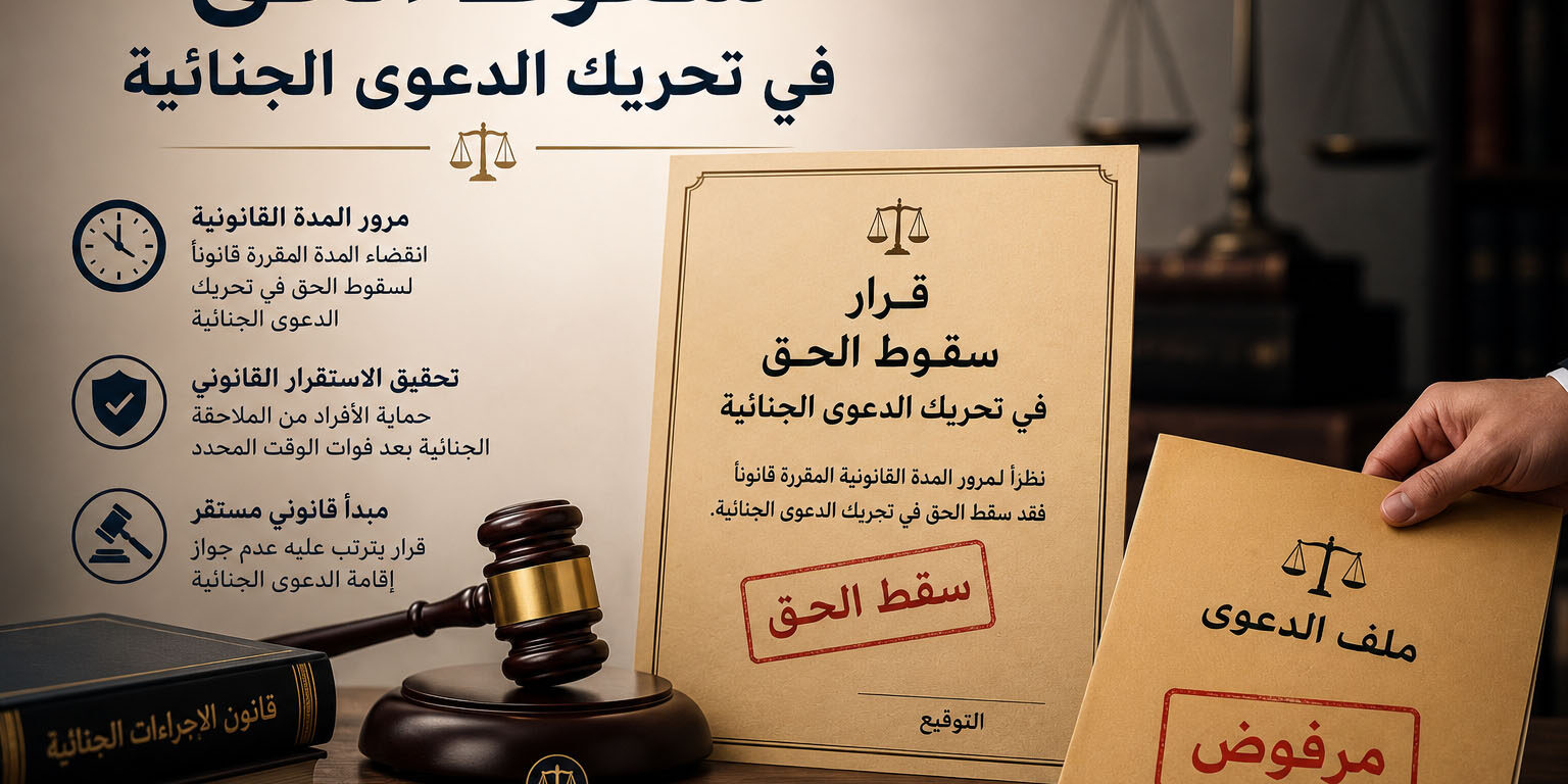 سقوط الحق في تحريك الدعوى الجنائية