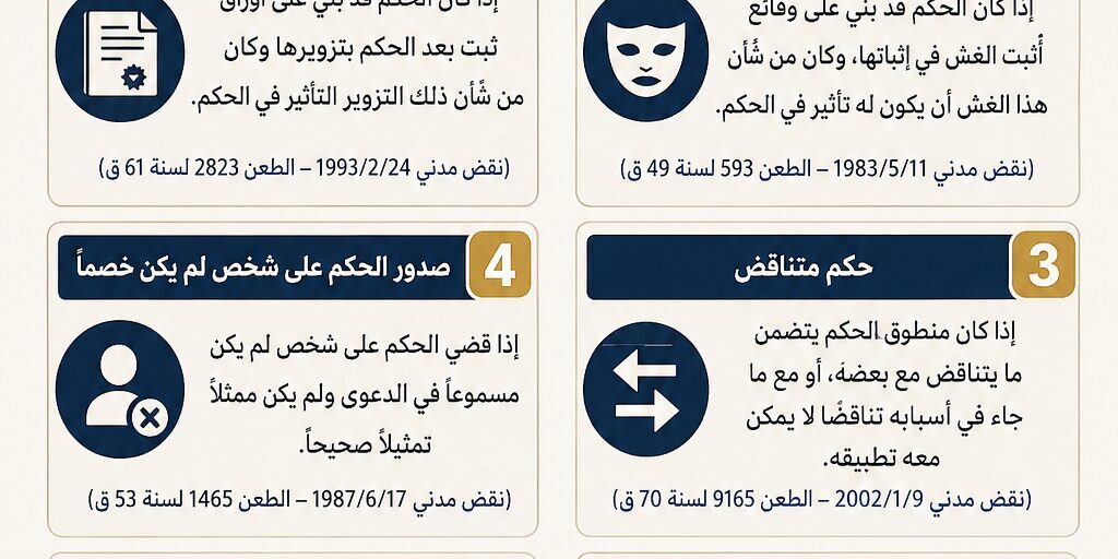 محكمة النقض وحالات اعادة النظر