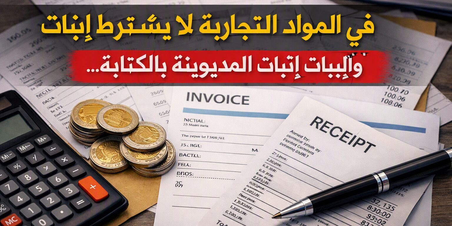 إثبات المديونية في المواد التجارية