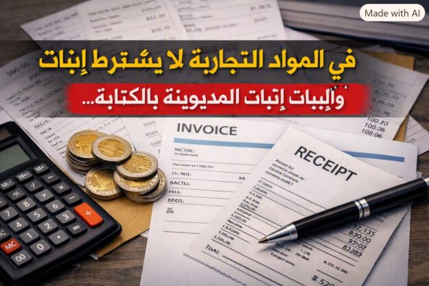 إثبات المديونية في المواد التجارية