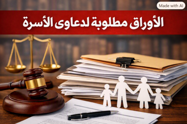 الأوراق المطلوبة لدعاوى الأسرة