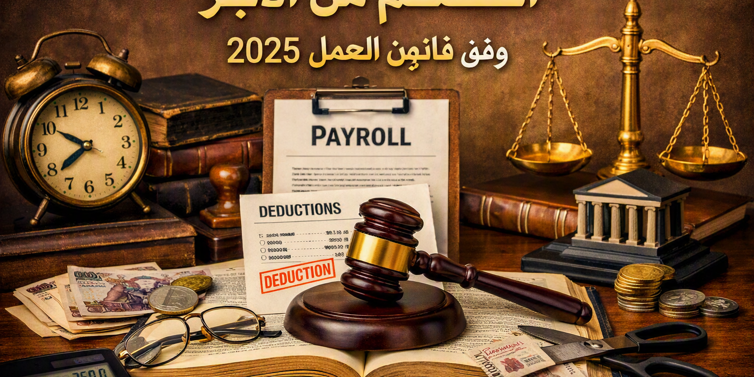 الخصم من الأجر وفق قانون العمل 2025