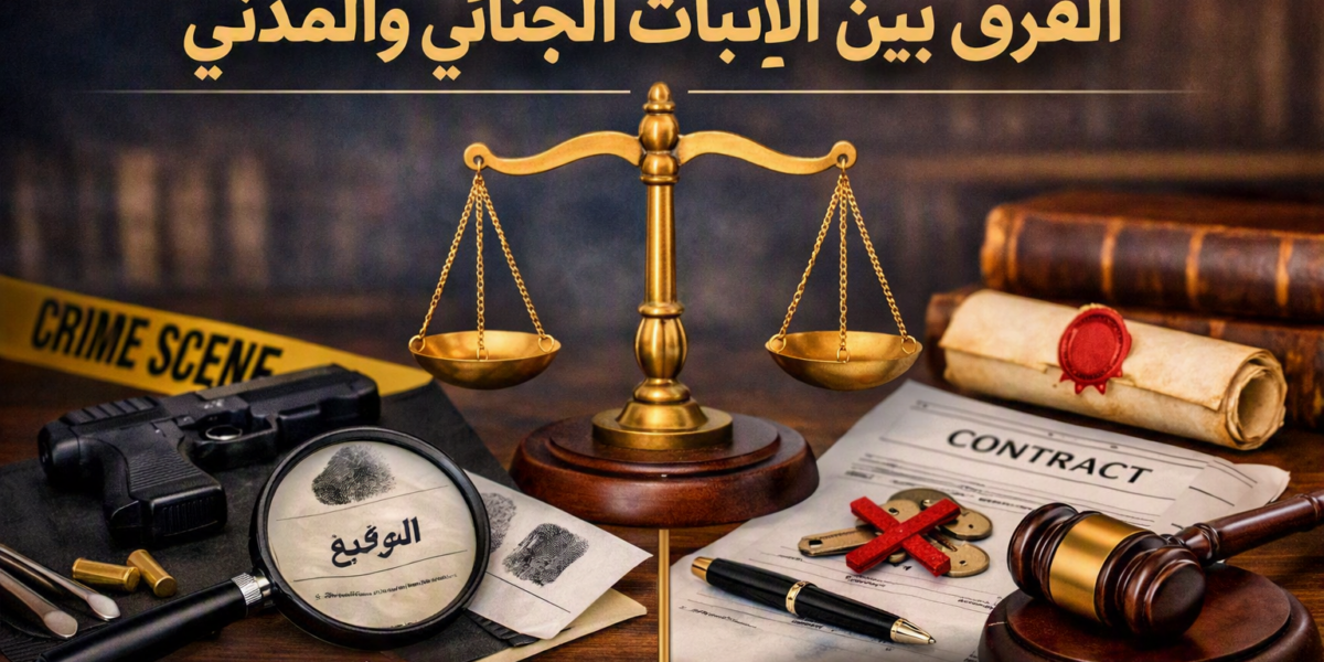 الفرق بين الإثبات الجنائي والمدني