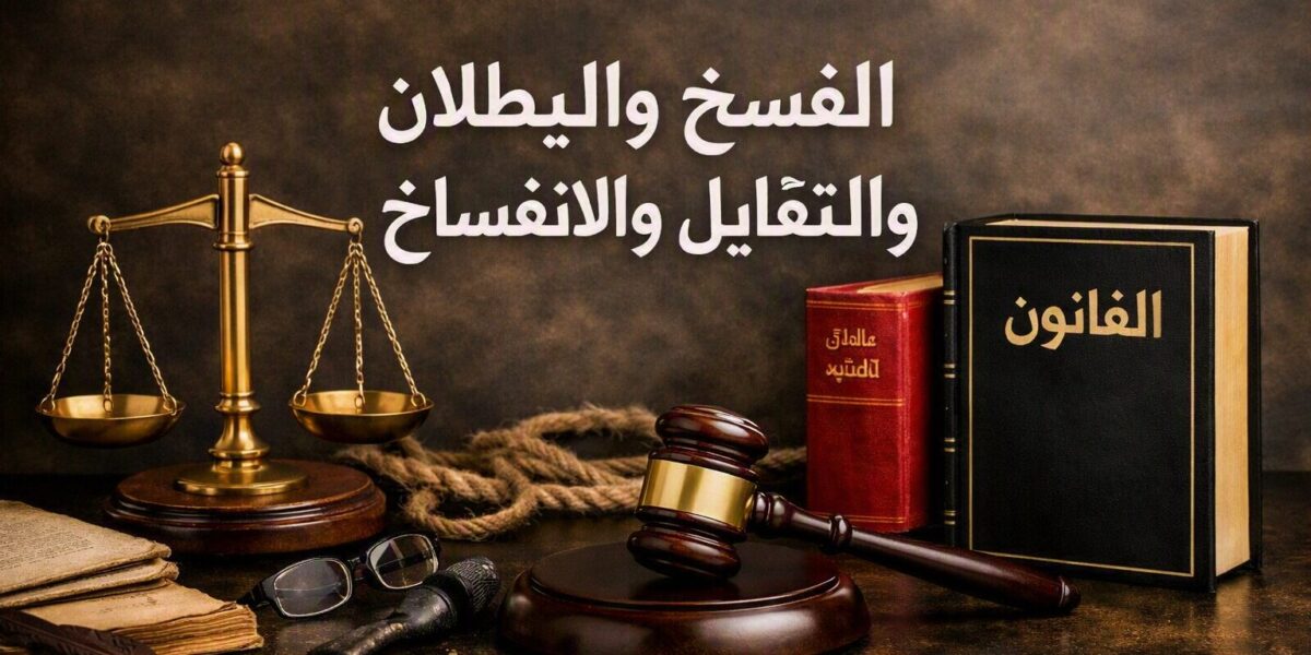 الفسخ والبطلان والتقايل والانفساخ
