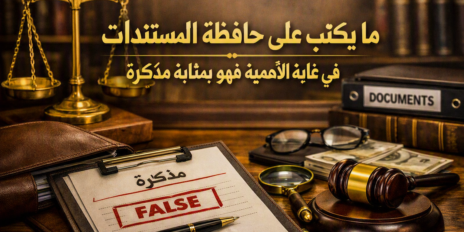 اهمية ما يكتب على حافظة المستندات
