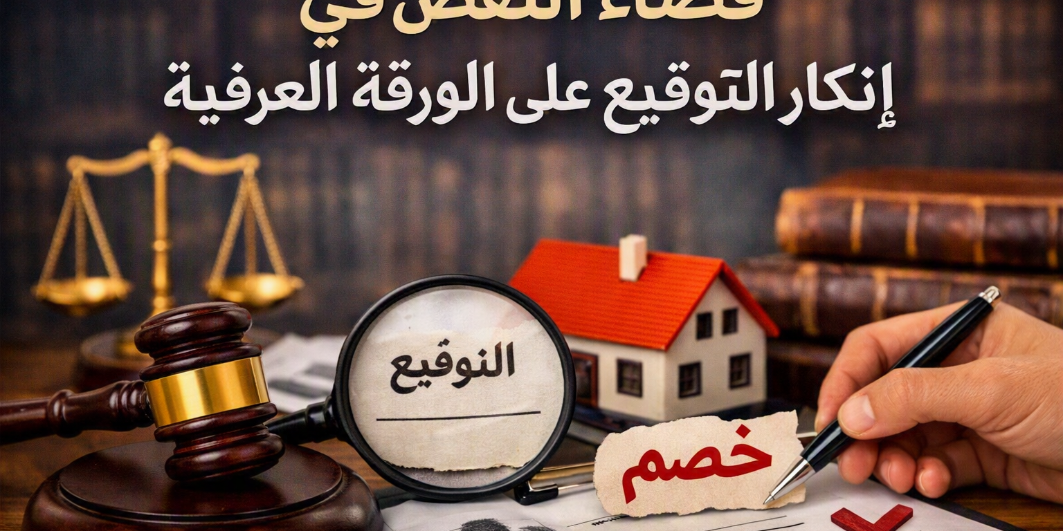 سلطة المحكمة في تقدير إنكار التوقيع