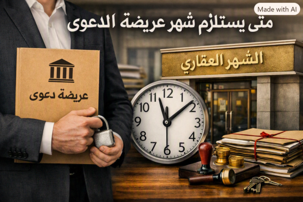 متى يستلزم شهر عريضة الدعوى