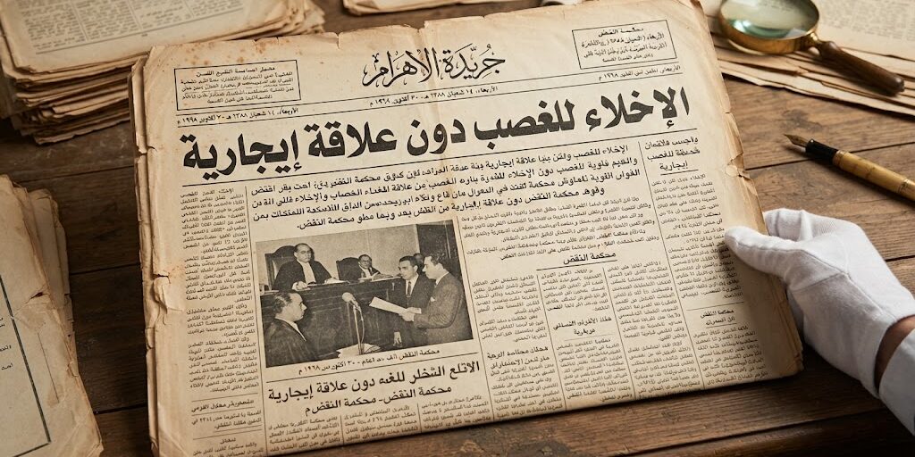 الإخلاء للغصب دون علاقة إيجارية