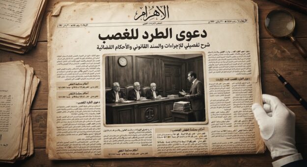 شرح تفصيلي دعوى الطرد للغصب
