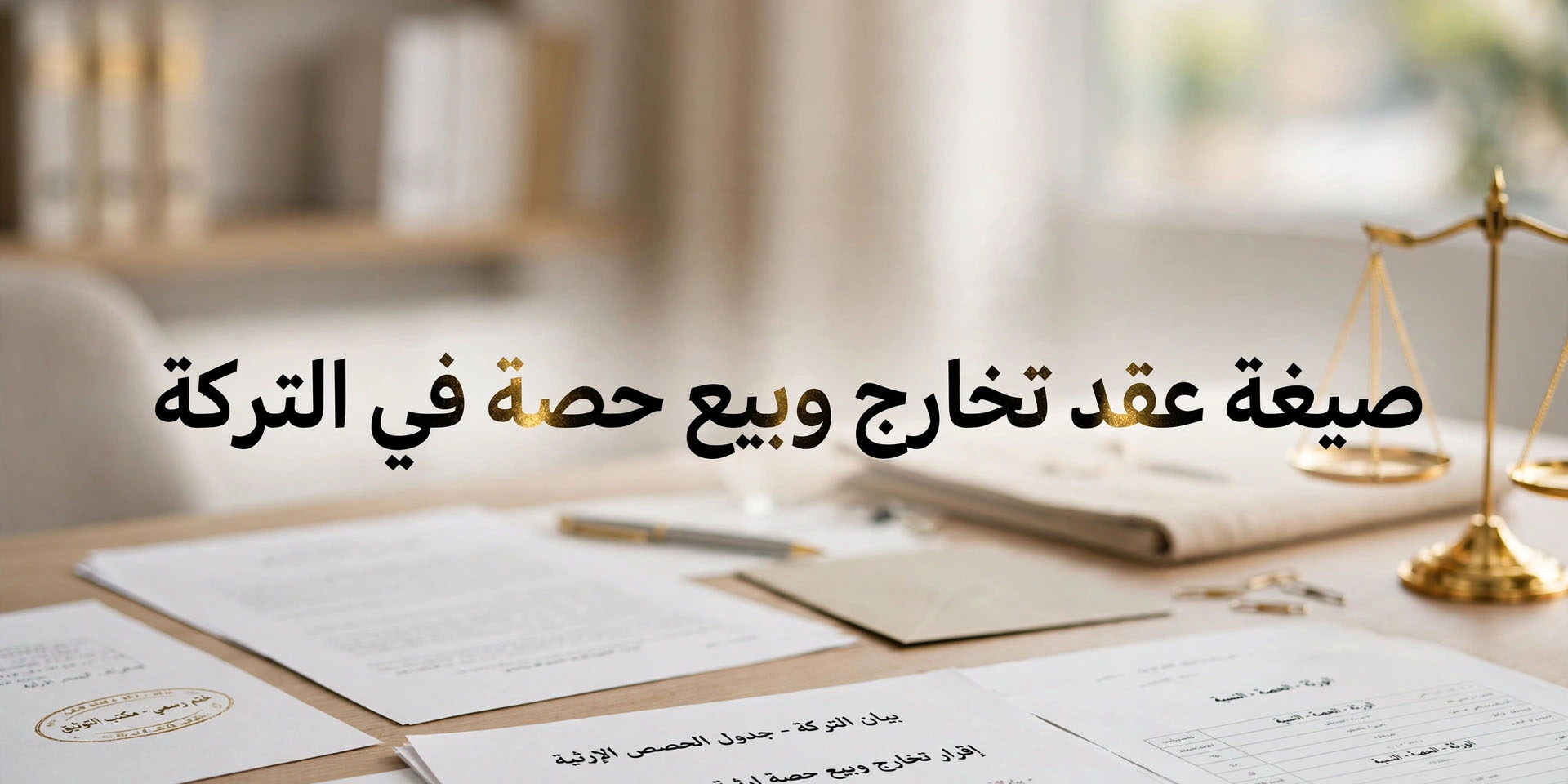 صيغة عقد تخارج وبيع حصة في التركة