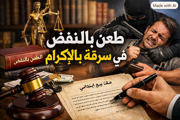 طعن بالنقض فى سرقة بالاكراه