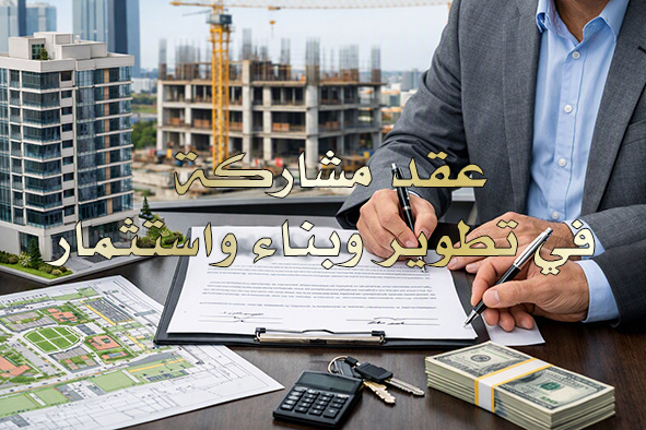 عقد مشاركة في تطوير وبناء واستثمار